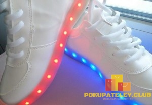 светодиодные кроссовки со светящейся подошвой