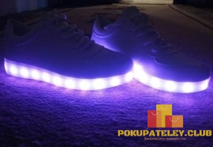 светодиодные кроссовки со светящейся подошвой